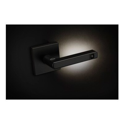Kwikset Halifax LED Motion Activated Passage Lever, Black Matte